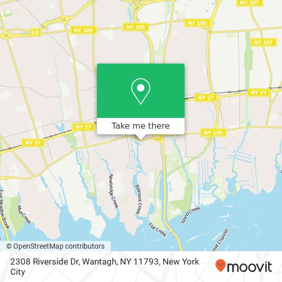 Mapa de 2308 Riverside Dr, Wantagh, NY 11793