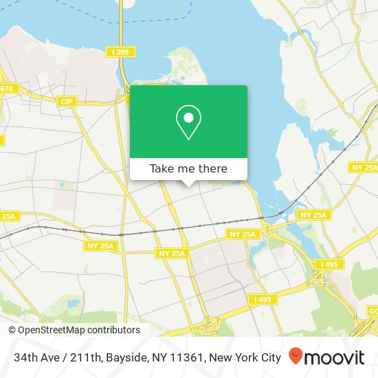 34th Ave / 211th, Bayside, NY 11361 map