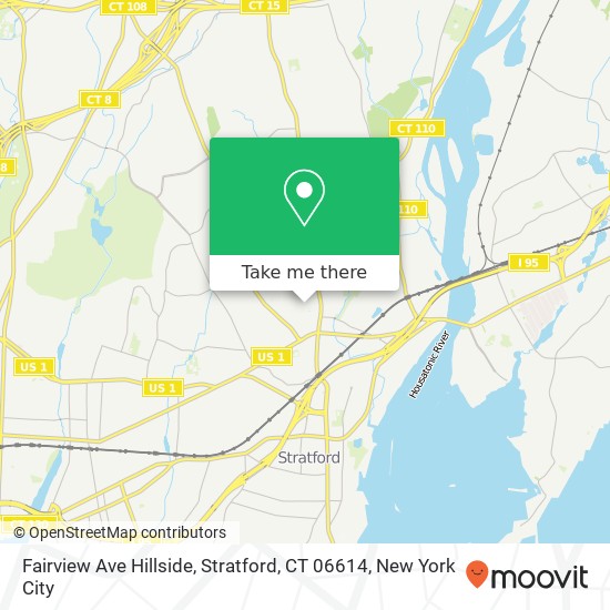 Fairview Ave Hillside, Stratford, CT 06614 map
