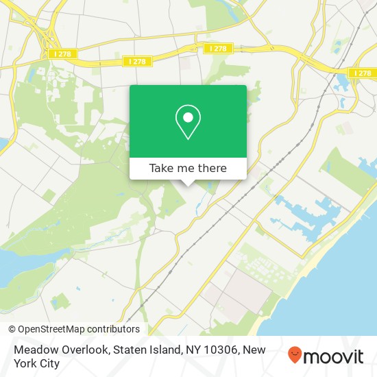 Mapa de Meadow Overlook, Staten Island, NY 10306