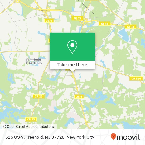 Mapa de 525 US-9, Freehold, NJ 07728