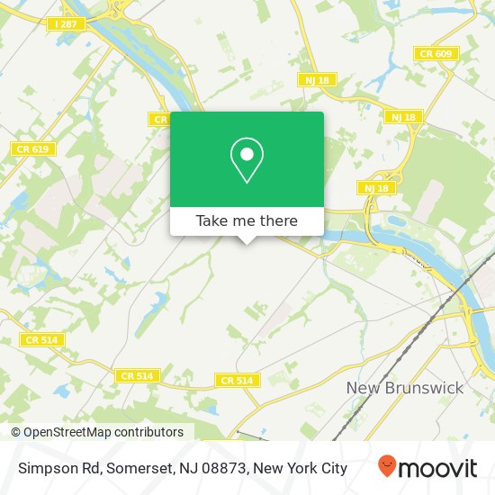 Mapa de Simpson Rd, Somerset, NJ 08873