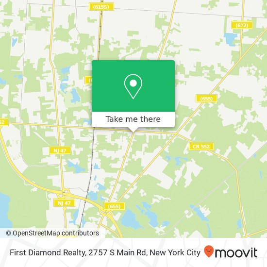 Mapa de First Diamond Realty, 2757 S Main Rd