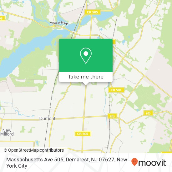 Massachusetts Ave 505, Demarest, NJ 07627 map