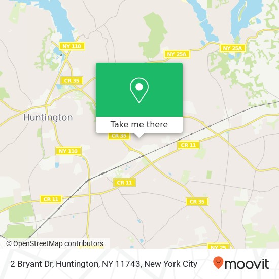 Mapa de 2 Bryant Dr, Huntington, NY 11743