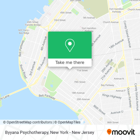Byyana Psychotherapy map