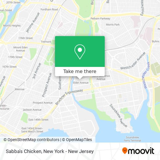 Sabba's Chicken map