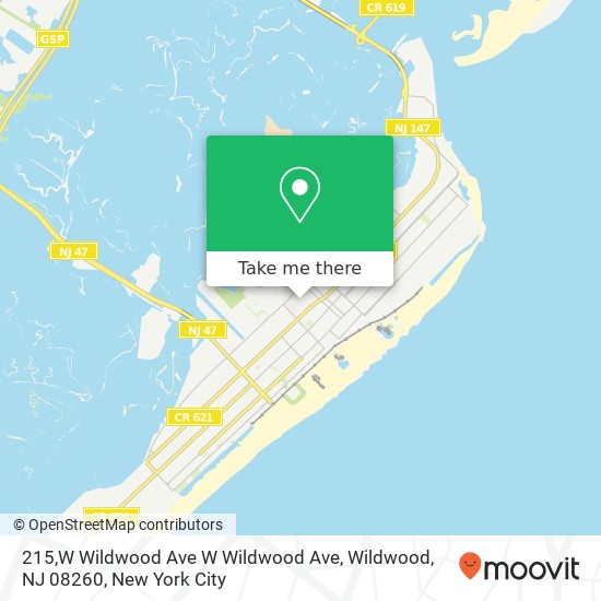 Mapa de 215,W Wildwood Ave W Wildwood Ave, Wildwood, NJ 08260