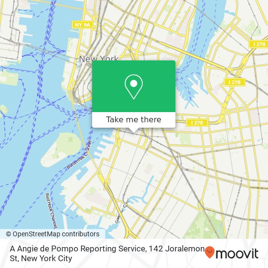 Mapa de A Angie de Pompo Reporting Service, 142 Joralemon St