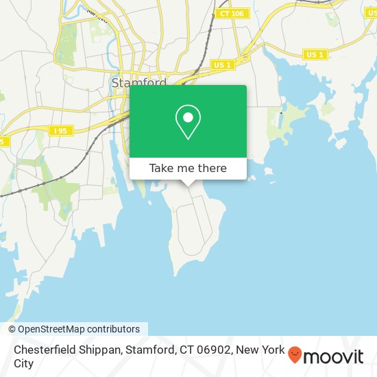 Mapa de Chesterfield Shippan, Stamford, CT 06902