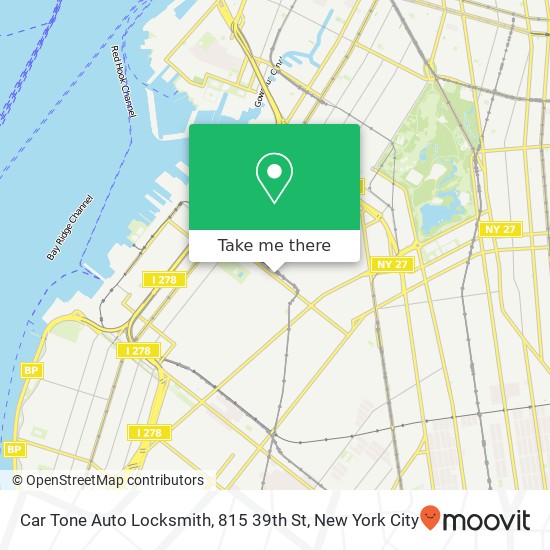 Mapa de Car Tone Auto Locksmith, 815 39th St