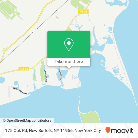 Mapa de 175 Oak Rd, New Suffolk, NY 11956