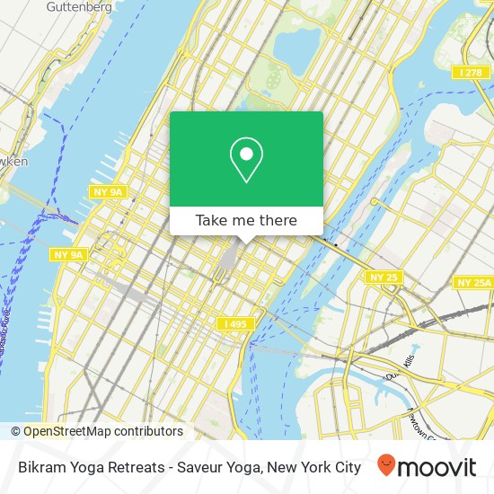 Bikram Yoga Retreats - Saveur Yoga map