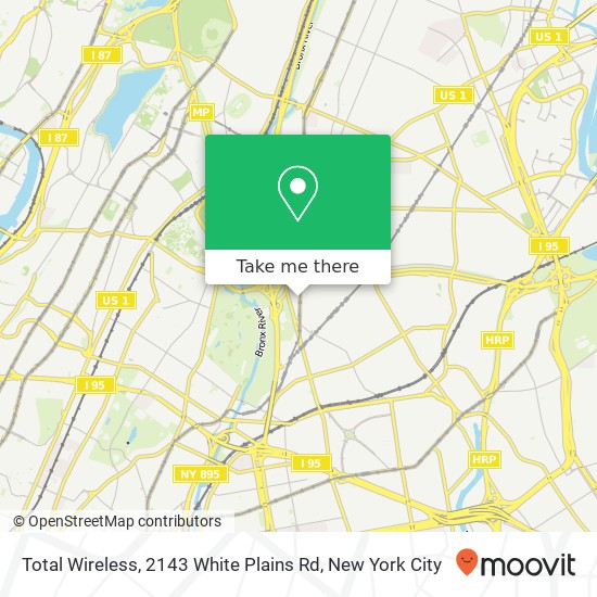 Mapa de Total Wireless, 2143 White Plains Rd