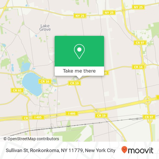 Mapa de Sullivan St, Ronkonkoma, NY 11779