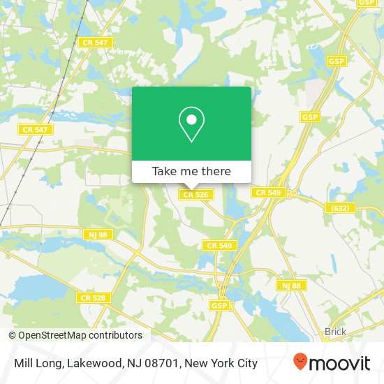 Mill Long, Lakewood, NJ 08701 map