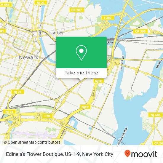 Mapa de Edineia's Flower Boutique, US-1-9