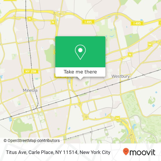 Mapa de Titus Ave, Carle Place, NY 11514