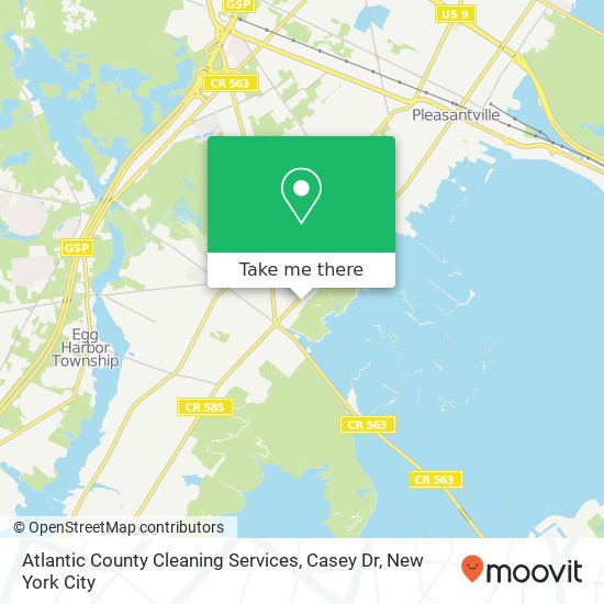Mapa de Atlantic County Cleaning Services, Casey Dr