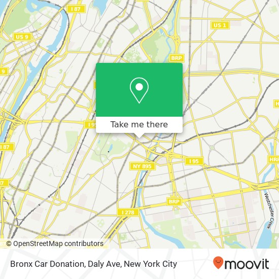 Bronx Car Donation, Daly Ave map