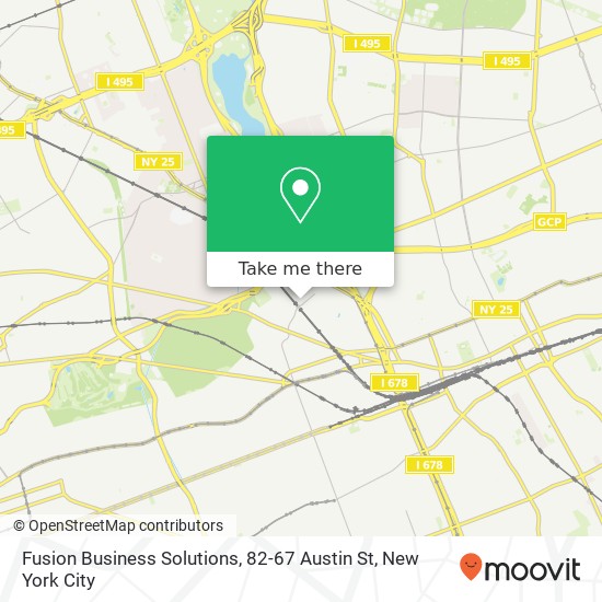 Mapa de Fusion Business Solutions, 82-67 Austin St