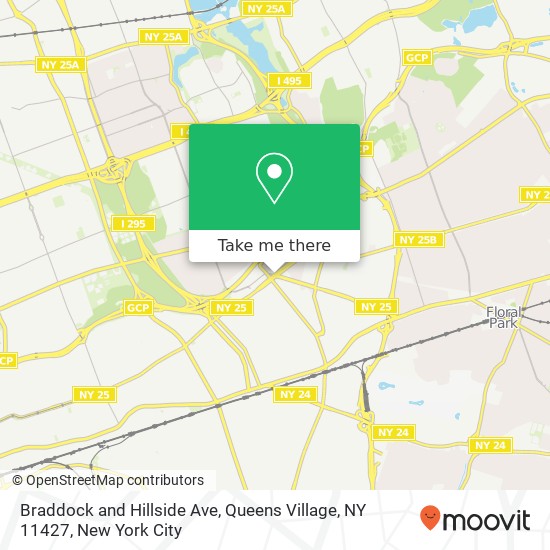 Mapa de Braddock and Hillside Ave, Queens Village, NY 11427