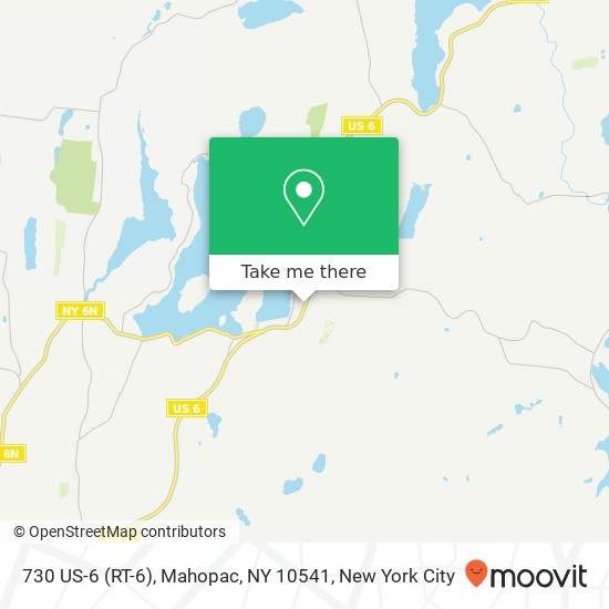 Mapa de 730 US-6 (RT-6), Mahopac, NY 10541