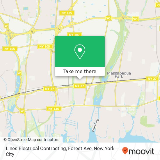 Lines Electrical Contracting, Forest Ave map