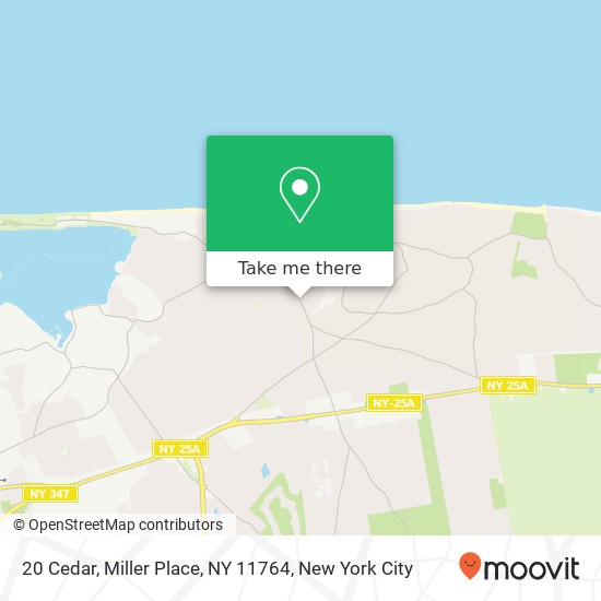 Mapa de 20 Cedar, Miller Place, NY 11764