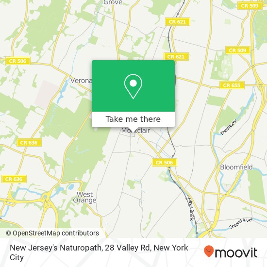 Mapa de New Jersey's Naturopath, 28 Valley Rd