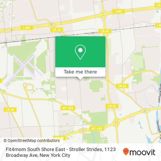 Mapa de Fit4mom South Shore East - Stroller Strides, 1123 Broadway Ave