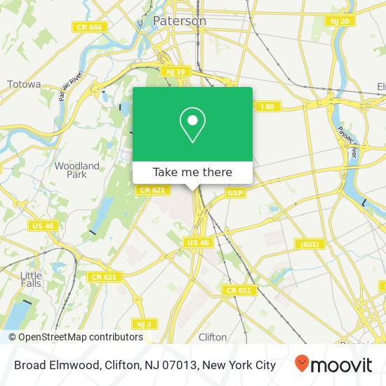 Broad Elmwood, Clifton, NJ 07013 map