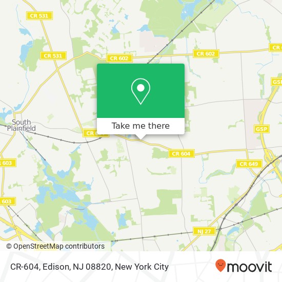 CR-604, Edison, NJ 08820 map
