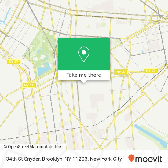 34th St Snyder, Brooklyn, NY 11203 map