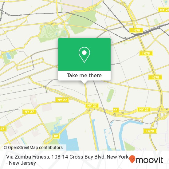 Mapa de Via Zumba Fitness, 108-14 Cross Bay Blvd