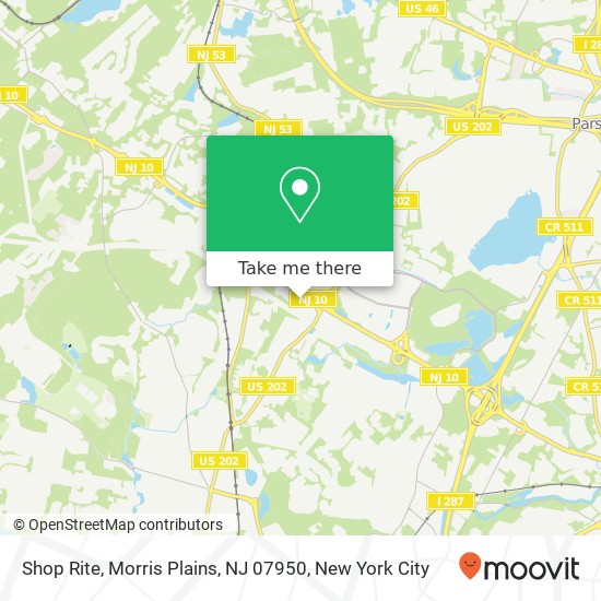Shop Rite, Morris Plains, NJ 07950 map