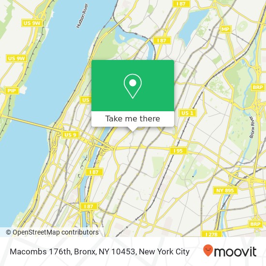 Mapa de Macombs 176th, Bronx, NY 10453