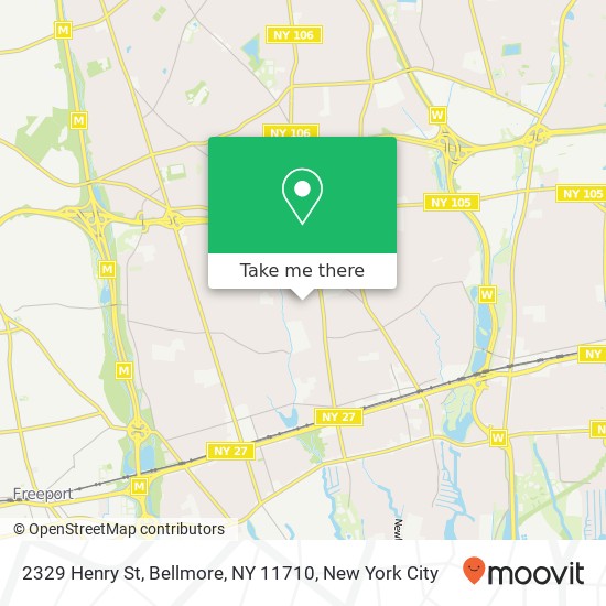 Mapa de 2329 Henry St, Bellmore, NY 11710