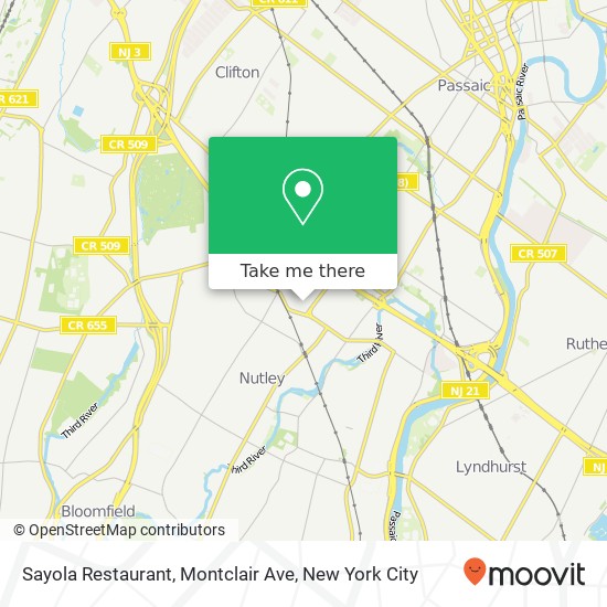 Mapa de Sayola Restaurant, Montclair Ave