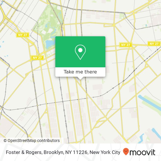 Mapa de Foster & Rogers, Brooklyn, NY 11226