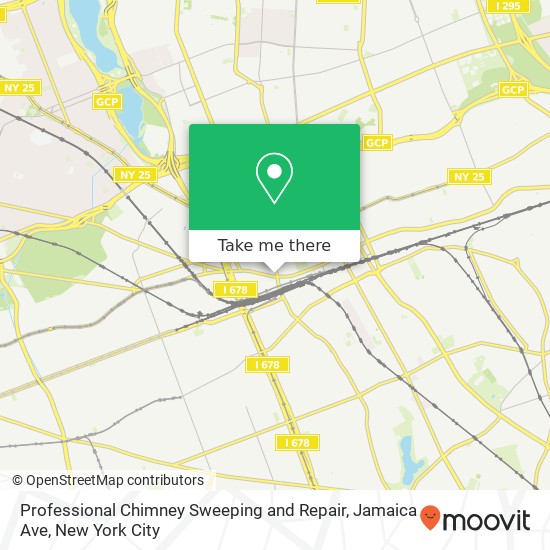 Professional Chimney Sweeping and Repair, Jamaica Ave map