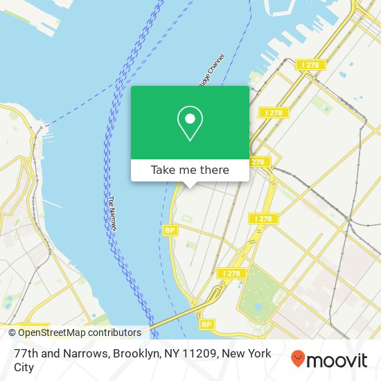 77th and Narrows, Brooklyn, NY 11209 map