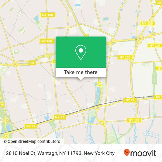 Mapa de 2810 Noel Ct, Wantagh, NY 11793