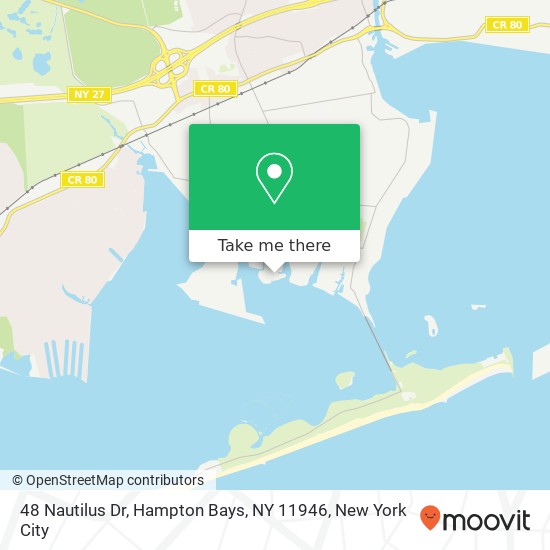 Mapa de 48 Nautilus Dr, Hampton Bays, NY 11946