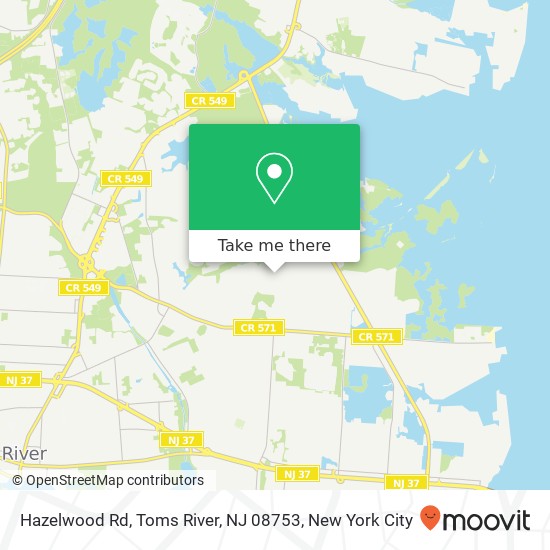 Hazelwood Rd, Toms River, NJ 08753 map