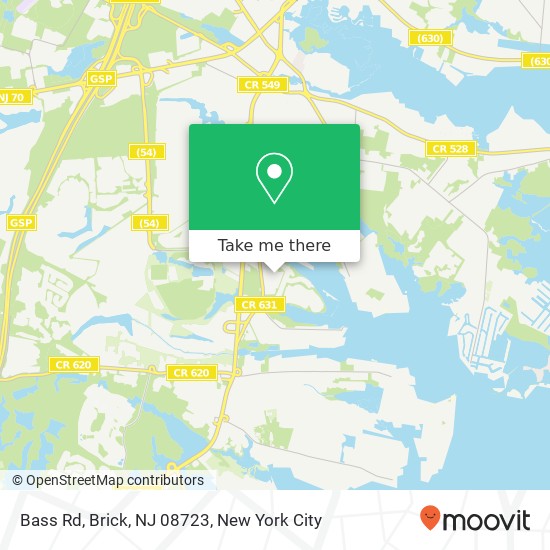 Mapa de Bass Rd, Brick, NJ 08723