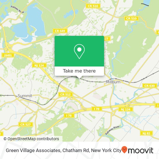 Mapa de Green Village Associates, Chatham Rd