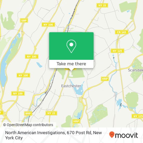 Mapa de North American Investigations, 670 Post Rd