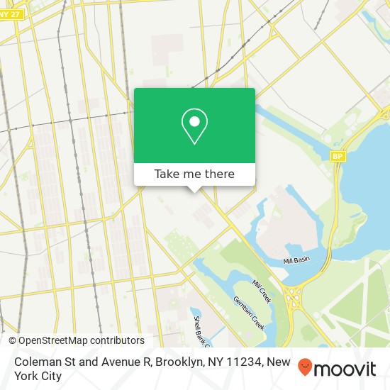 Mapa de Coleman St and Avenue R, Brooklyn, NY 11234