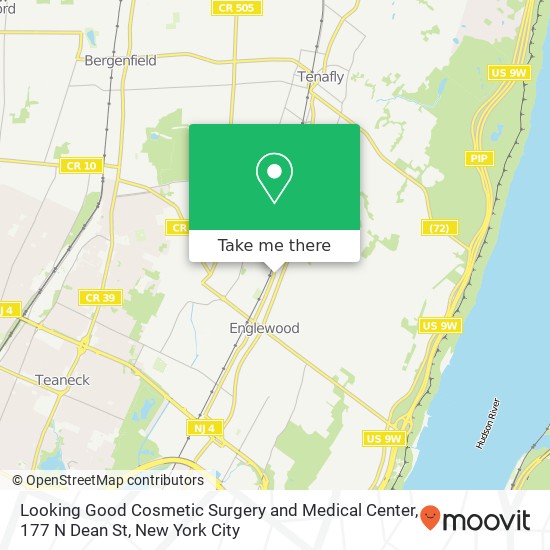 Mapa de Looking Good Cosmetic Surgery and Medical Center, 177 N Dean St